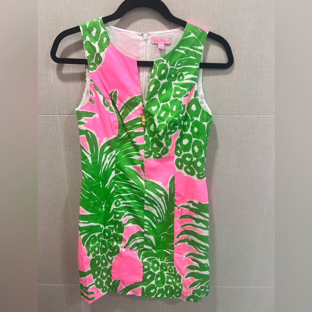 Lilly Pulitzer Pink and Green Patterned Dress
